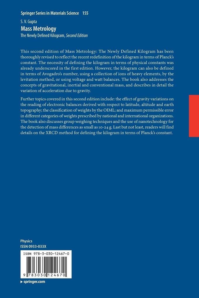 Weitere Ansicht: Mass Metrology | S. V. Gupta