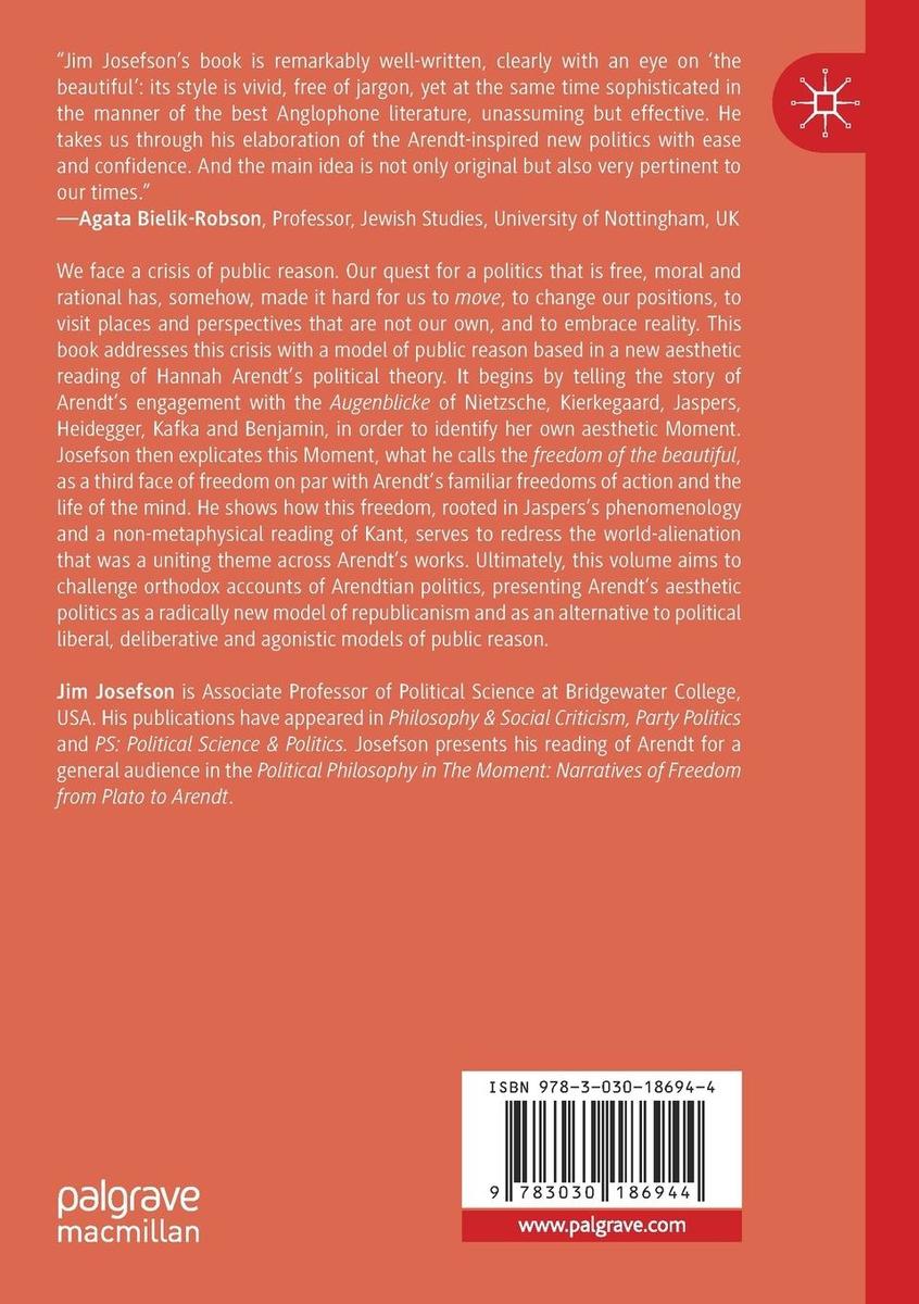Weitere Ansicht: Hannah Arendt's Aesthetic Politics | Jim Josefson