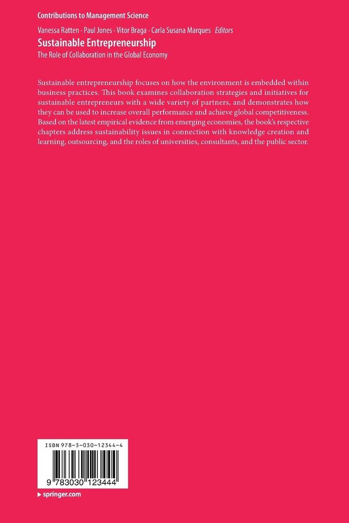 Weitere Ansicht: Sustainable Entrepreneurship