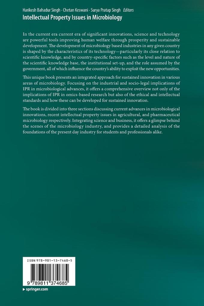 Weitere Ansicht: Intellectual Property Issues in Microbiology