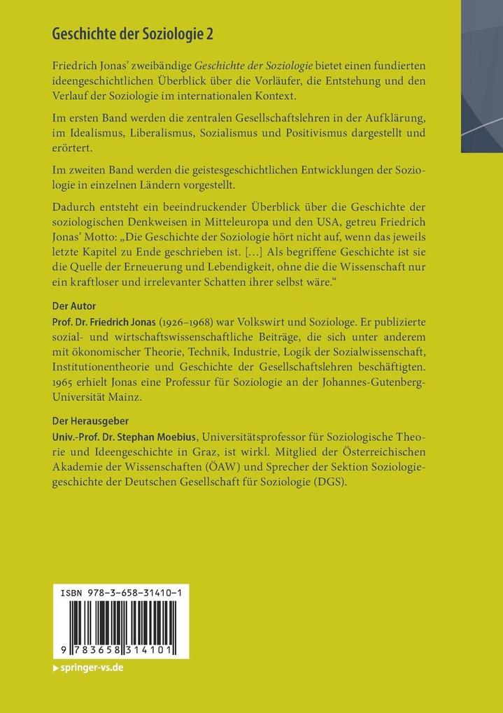 Weitere Ansicht: Geschichte der Soziologie 2 | Friedrich Jonas