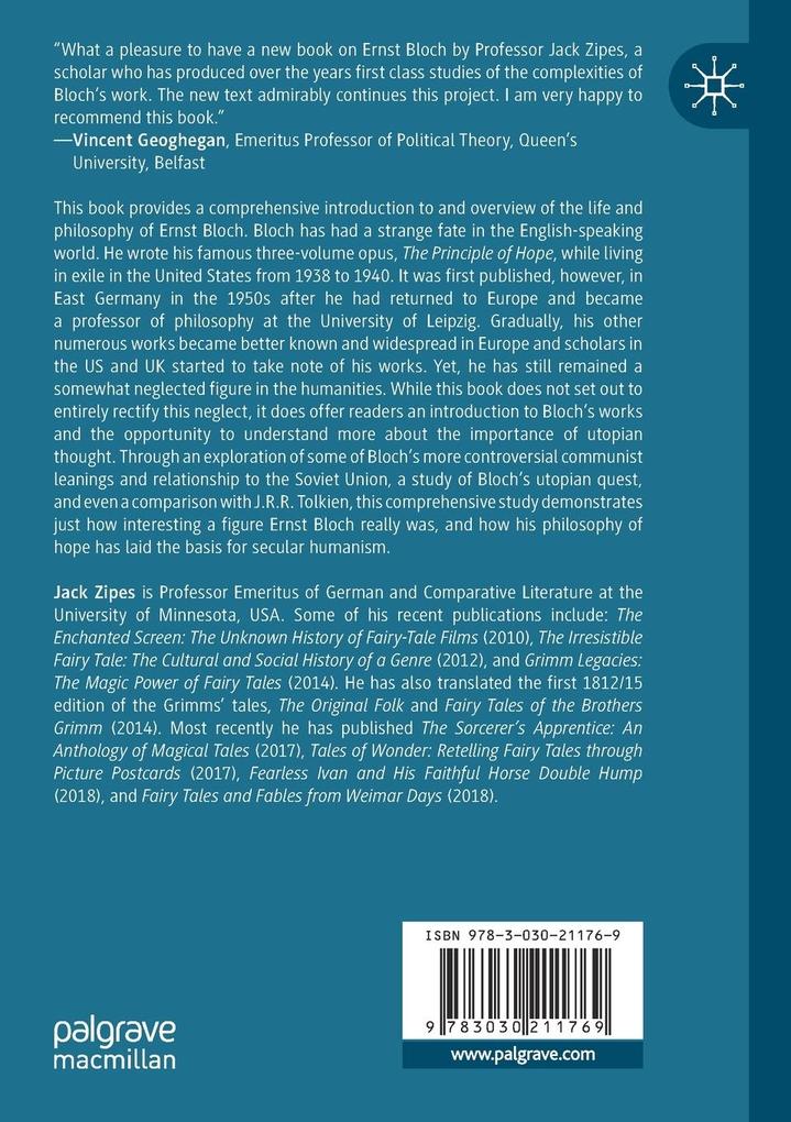 Weitere Ansicht: Ernst Bloch | Jack Zipes