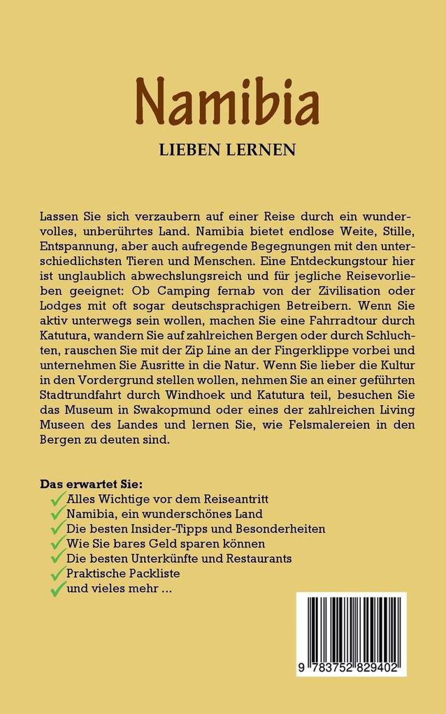 Weitere Ansicht: Namibia lieben lernen: Der perfekte Reiseführer für einen unvergesslichen Aufenthalt in Namibia inkl. Insider-Tipps und Packliste | Christina Huber