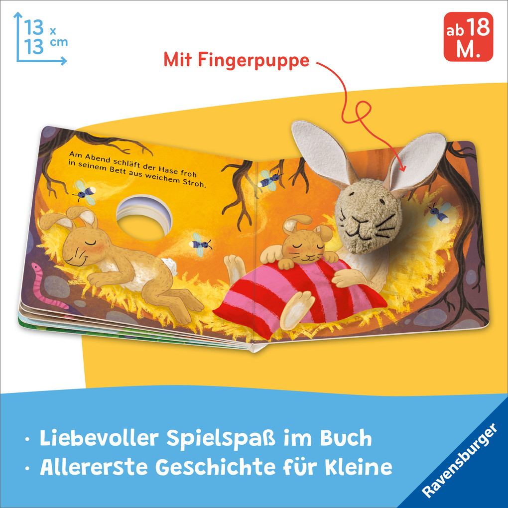 Weitere Ansicht: Mein liebstes Fingerpuppenbuch: Hallo, kleiner Hase! | Bernd Penners