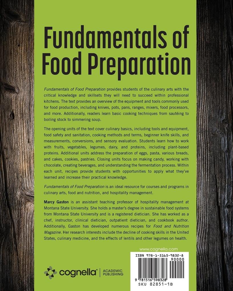 Weitere Ansicht: Fundamentals of Food Preparation | Marcy E Gaston