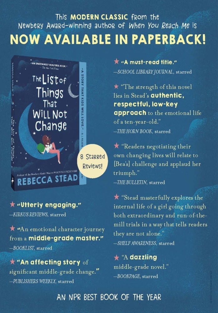 Weitere Ansicht: The List of Things That Will Not Change | Rebecca Stead