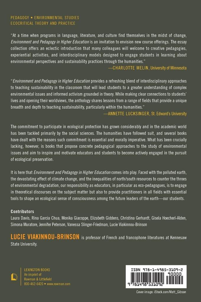 Weitere Ansicht: Environment and Pedagogy in Higher Education