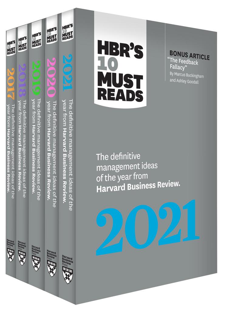 Produktbild: 5 Years of Must Reads from HBR: 2021 Edition (5 Books) | Harvard Business Review, Michael E. Porter, Joan C. Williams, Marcus Buckingham, Adam Grant