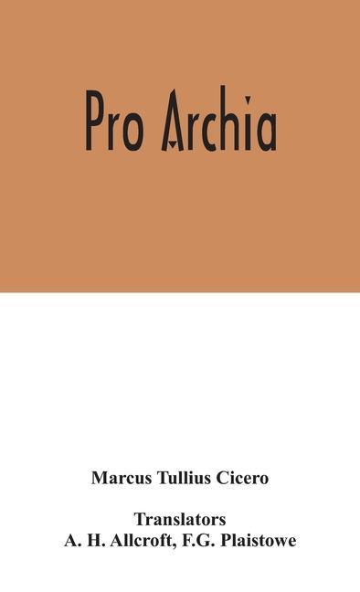Produktbild: Pro Archia | Marcus Tullius Cicero