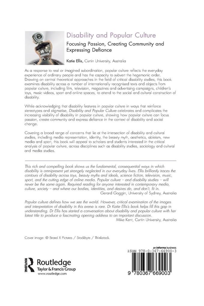 Weitere Ansicht: Disability and Popular Culture | Katie Ellis