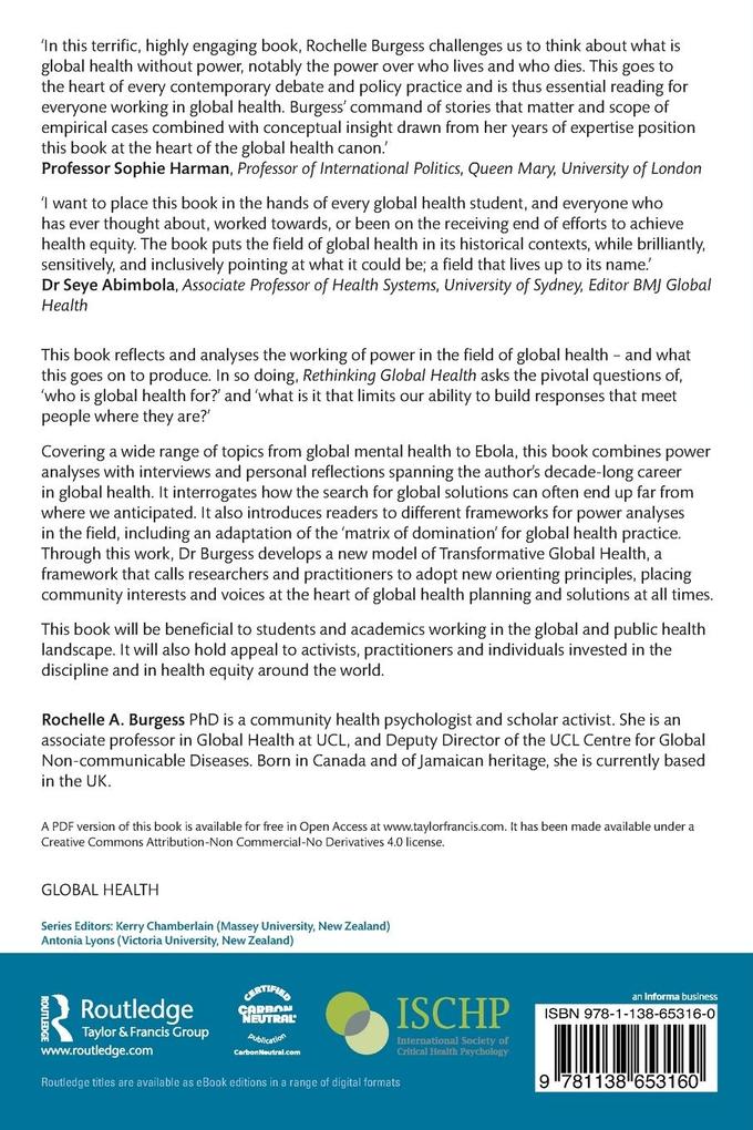 Weitere Ansicht: Rethinking Global Health | Rochelle A. Burgess