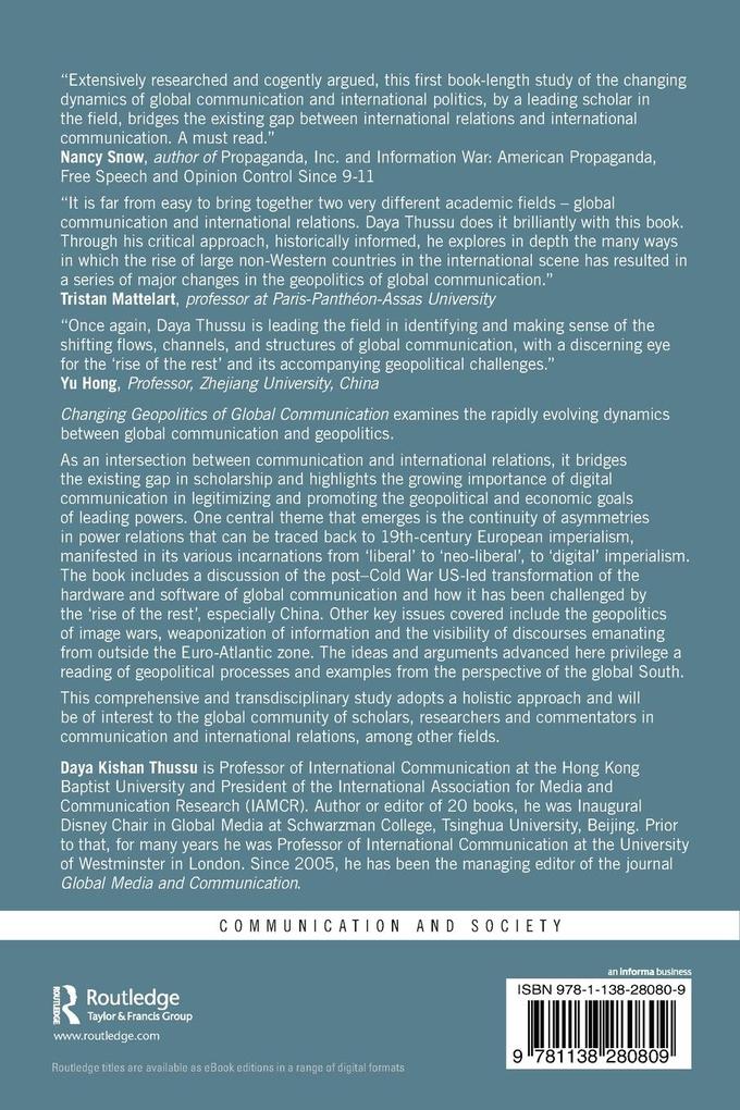 Weitere Ansicht: Changing Geopolitics of Global Communication | Daya Thussu