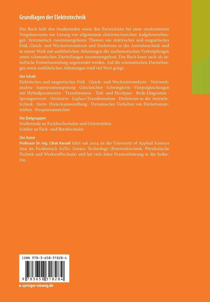 Weitere Ansicht: Grundlagen der Elektrotechnik | Cihat Karaali