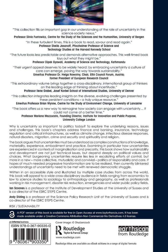 Weitere Ansicht: The Politics of Uncertainty