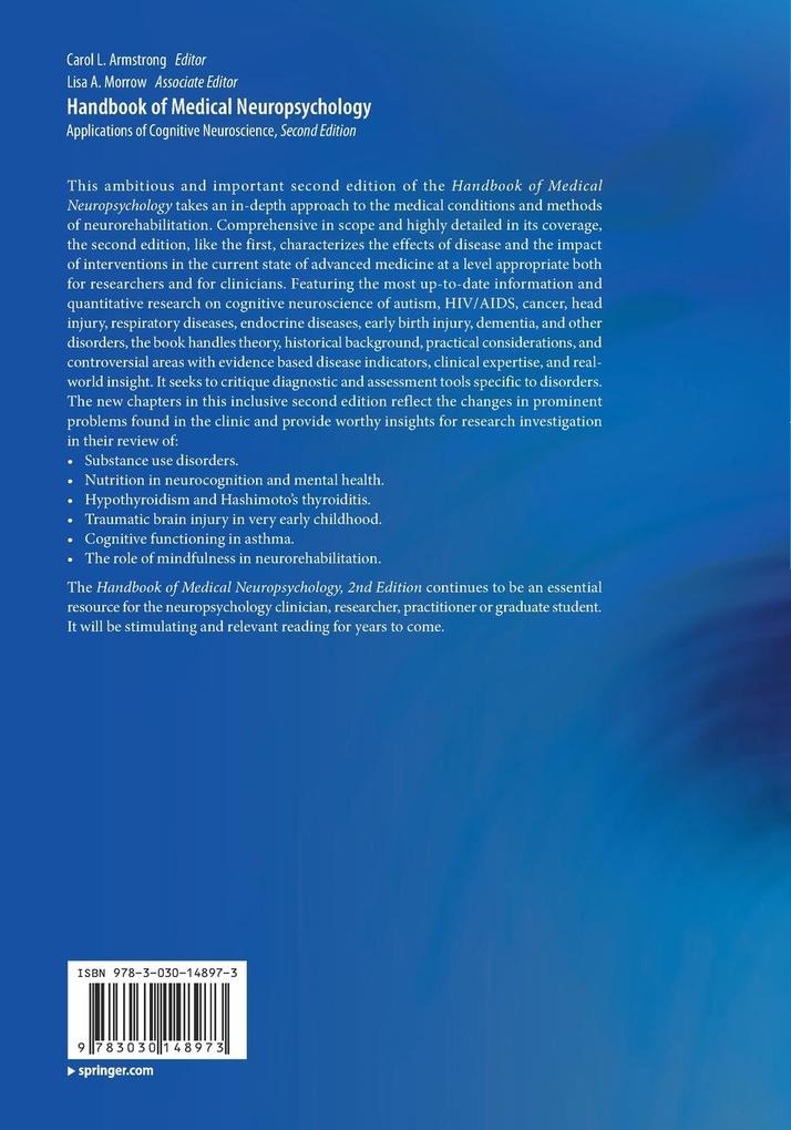 Weitere Ansicht: Handbook of Medical Neuropsychology