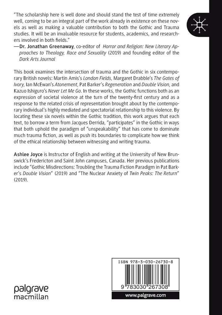 Weitere Ansicht: The Gothic in Contemporary British Trauma Fiction | Ashlee Joyce