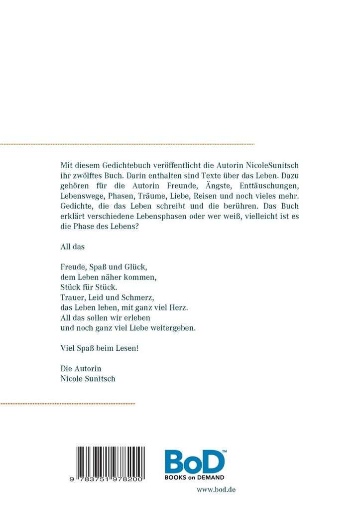 Weitere Ansicht: Lebensgedichte | Nicole Sunitsch