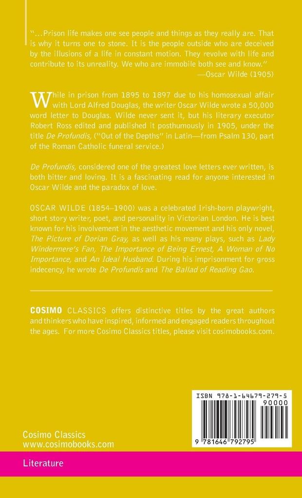 Weitere Ansicht: De Profundis | Oscar Wilde