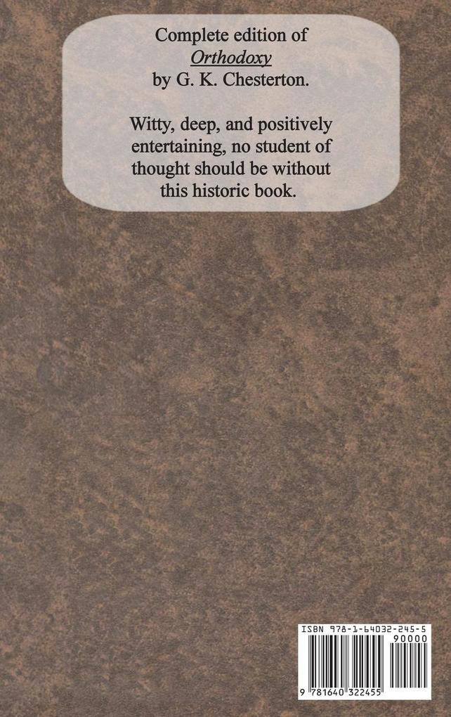 Weitere Ansicht: Orthodoxy | G. K. Chesterton