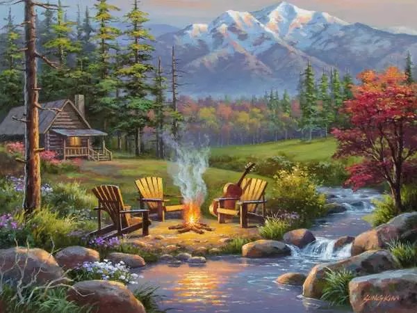 Weitere Ansicht: Erwachsenenpuzzle 750 Large Pieces - Lagerfeuer-Romantik