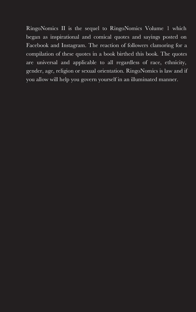 Weitere Ansicht: RingoNomics II | Dan Ringo