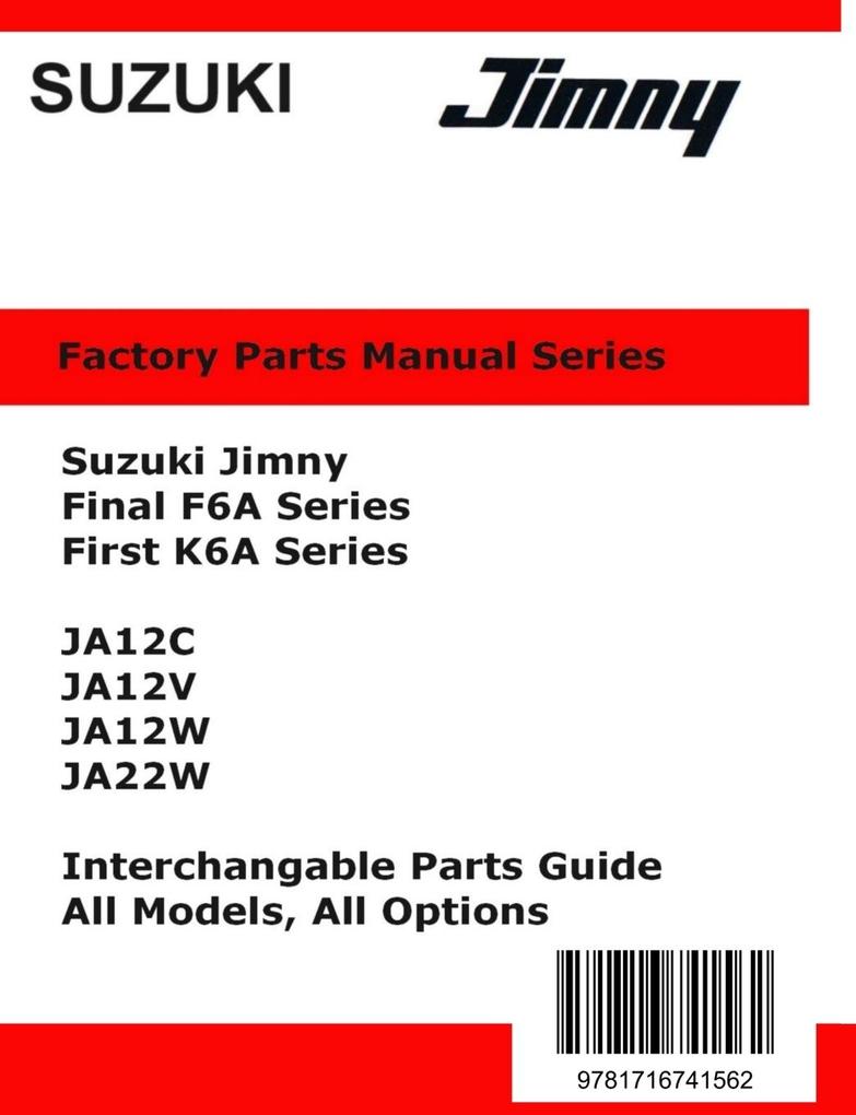 Weitere Ansicht: Suzuki Jimny English Factory Parts Manual JA12, JA22W Series | James Danko