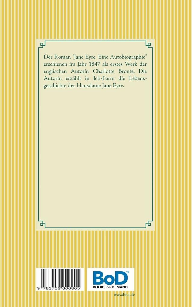 Weitere Ansicht: Jane Eyre. Eine Autobiographie | Charlotte Brontë