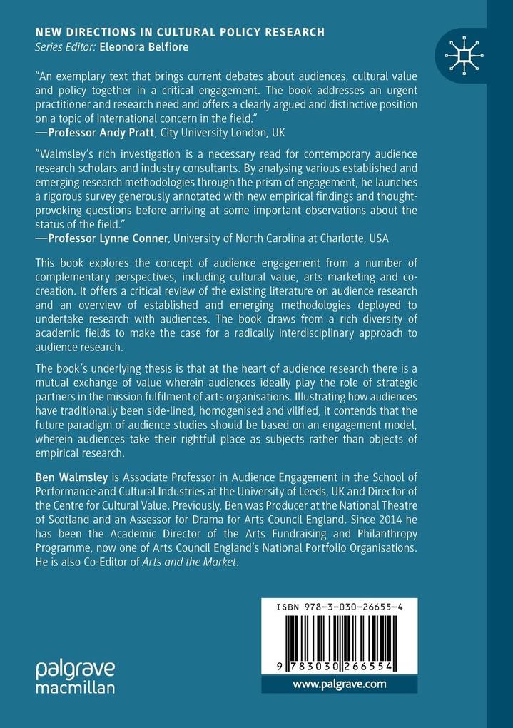 Weitere Ansicht: Audience Engagement in the Performing Arts | Ben Walmsley