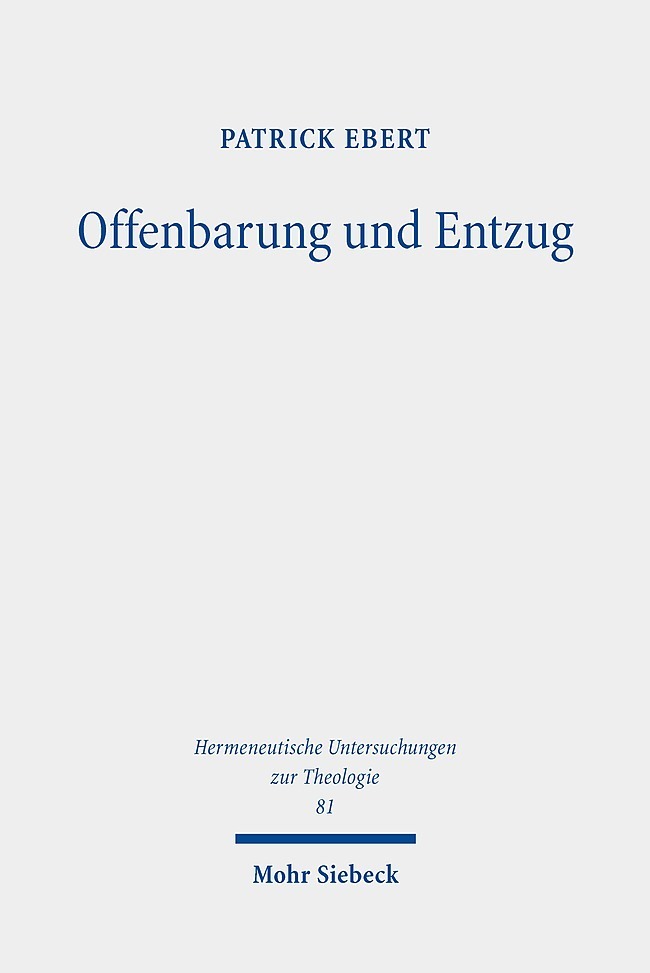 Produktbild: Offenbarung und Entzug | Patrick Ebert