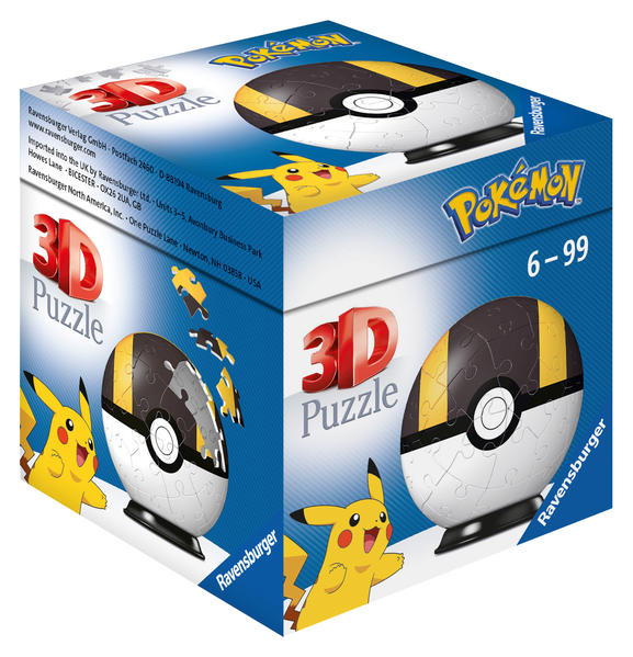 Produktbild: Ravensburger - 3D Puzzle-Ball - Pokémon Pokéballs - Hyperball, 54 Teile