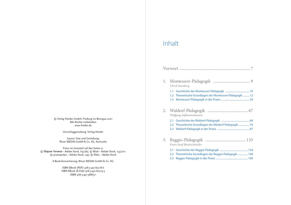 Weitere Ansicht: Pädagogische Ansätze in der Kita | Wolfgang Saßmannshausen, Ulrich Steenberg, Franz-J. Brockschnieder, Gerhard Regel, Sonja Ahrens