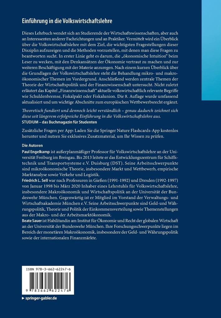 Weitere Ansicht: Einführung in die Volkswirtschaftslehre | Paul Engelkamp, Friedrich L. Sell, Beate Sauer