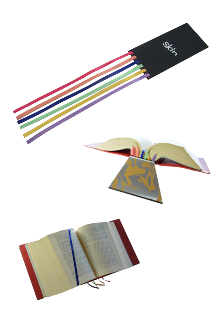 Weitere Ansicht: SKIN Lesezeichen MARK Gr. L (Habersack) mit 6 farbigen Lesemarkern | Skin von Barth & Bauer