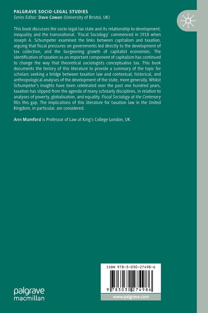 Weitere Ansicht: Fiscal Sociology at the Centenary | Ann Mumford