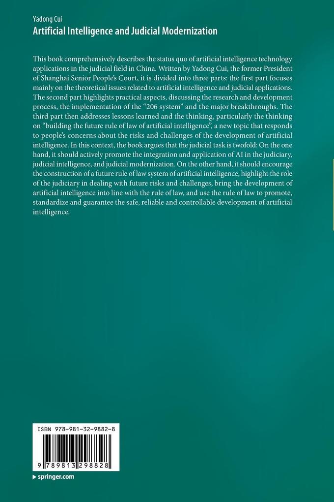 Weitere Ansicht: Artificial Intelligence and Judicial Modernization | Yadong Cui