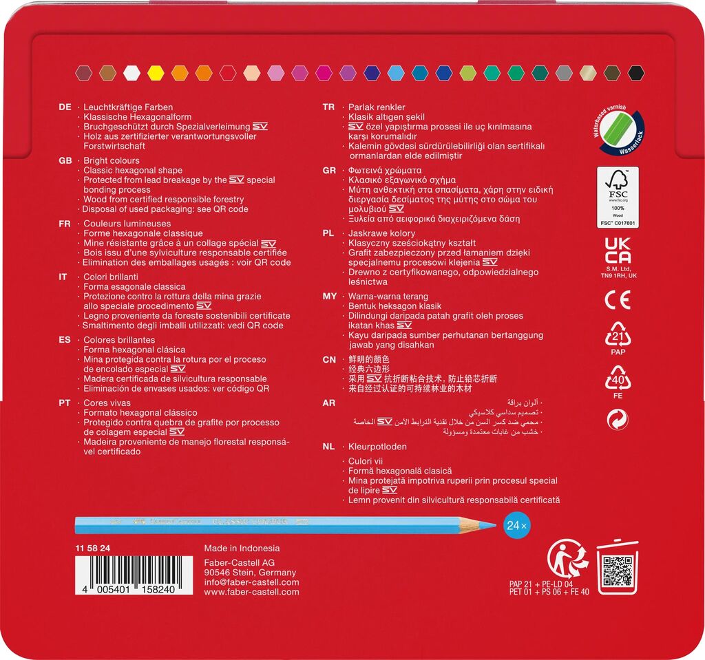 Weitere Ansicht: Faber-Castell Buntstift hexagonal 24er Set