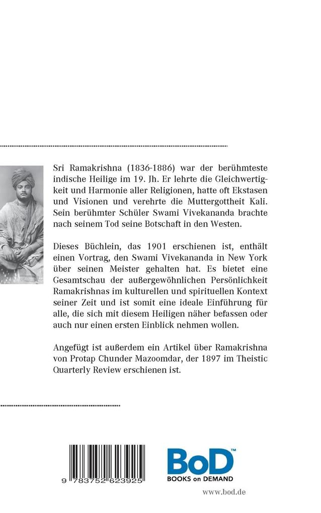 Weitere Ansicht: Ramakrishna: Mein Meister | Swami Vivekananda