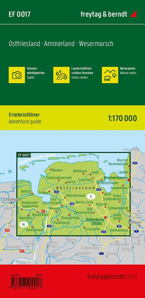 Weitere Ansicht: freytag & berndt Freizeitkarte Ostfriesland, Erlebnisführer 1:170.000