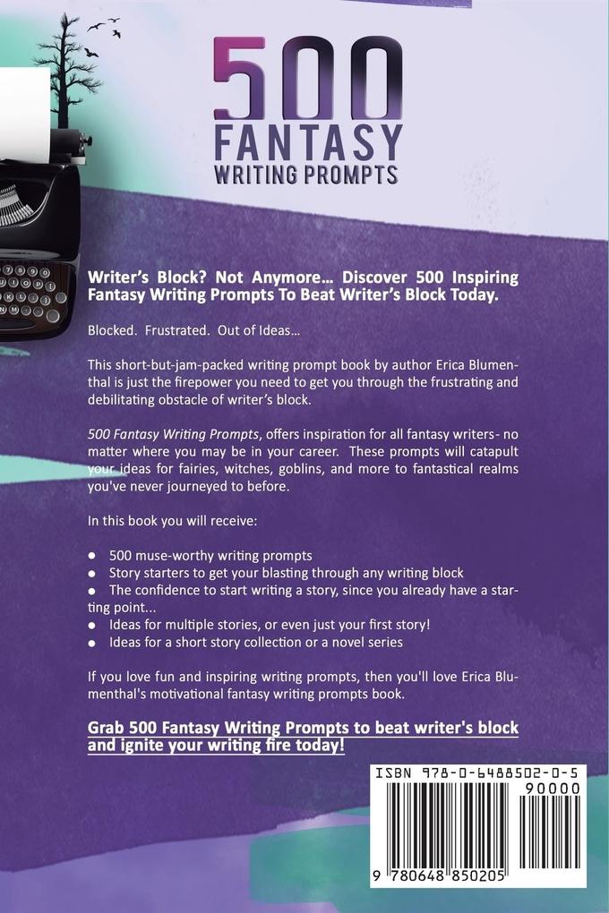 Weitere Ansicht: 500 Fantasy Writing Prompts | Erica Blumenthal
