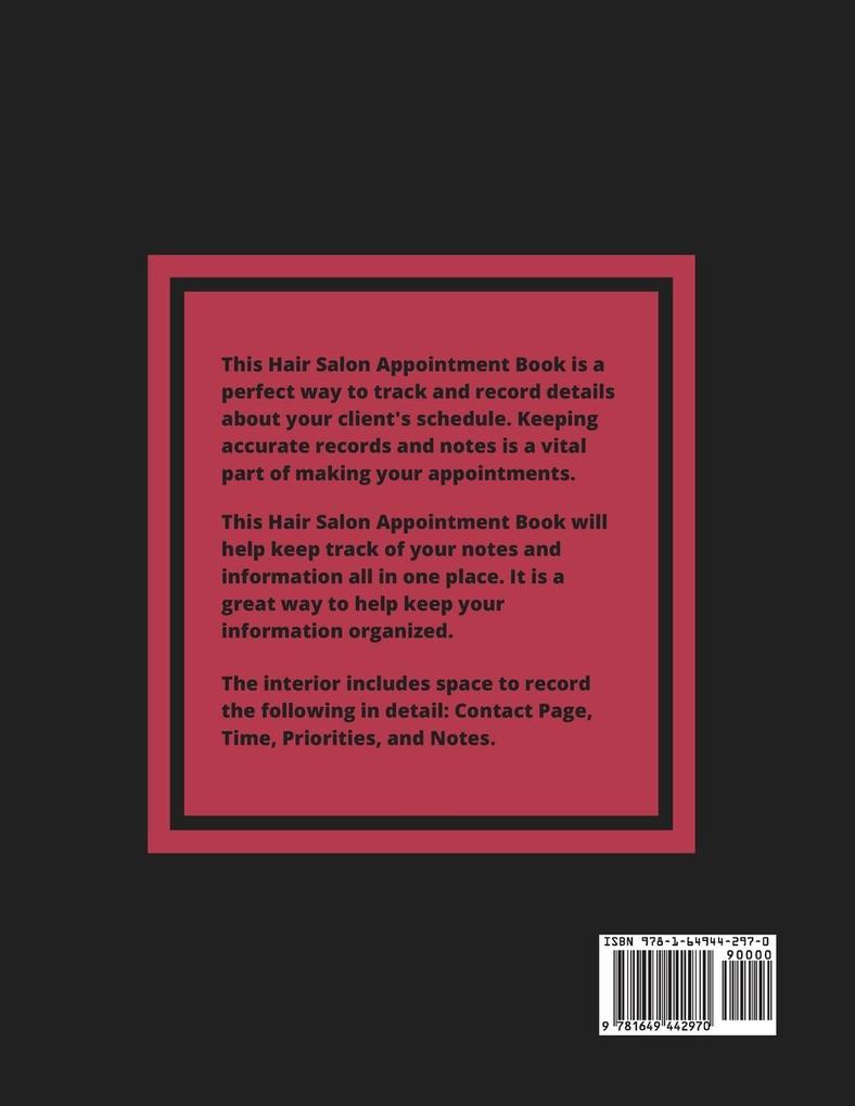 Weitere Ansicht: Hair Salon Appointment Book | Amy Newton