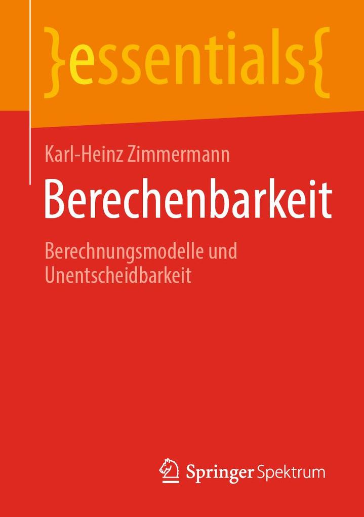 Produktbild: Berechenbarkeit | Karl-Heinz Zimmermann