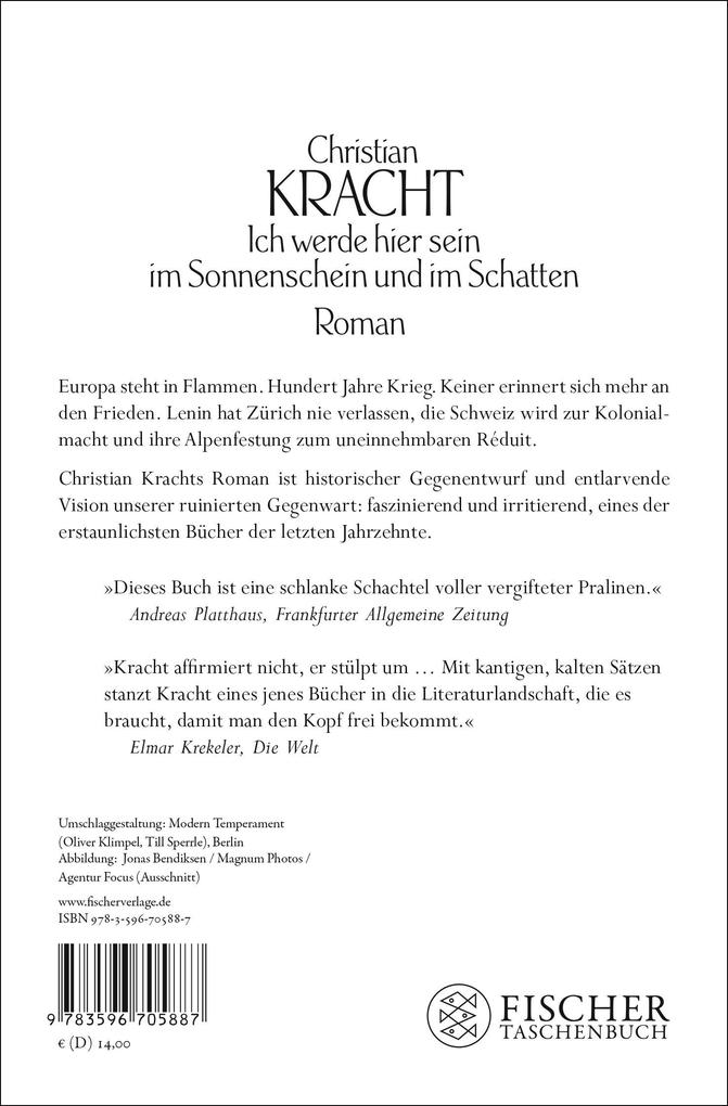 Weitere Ansicht: Ich werde hier sein im Sonnenschein und im Schatten | Christian Kracht