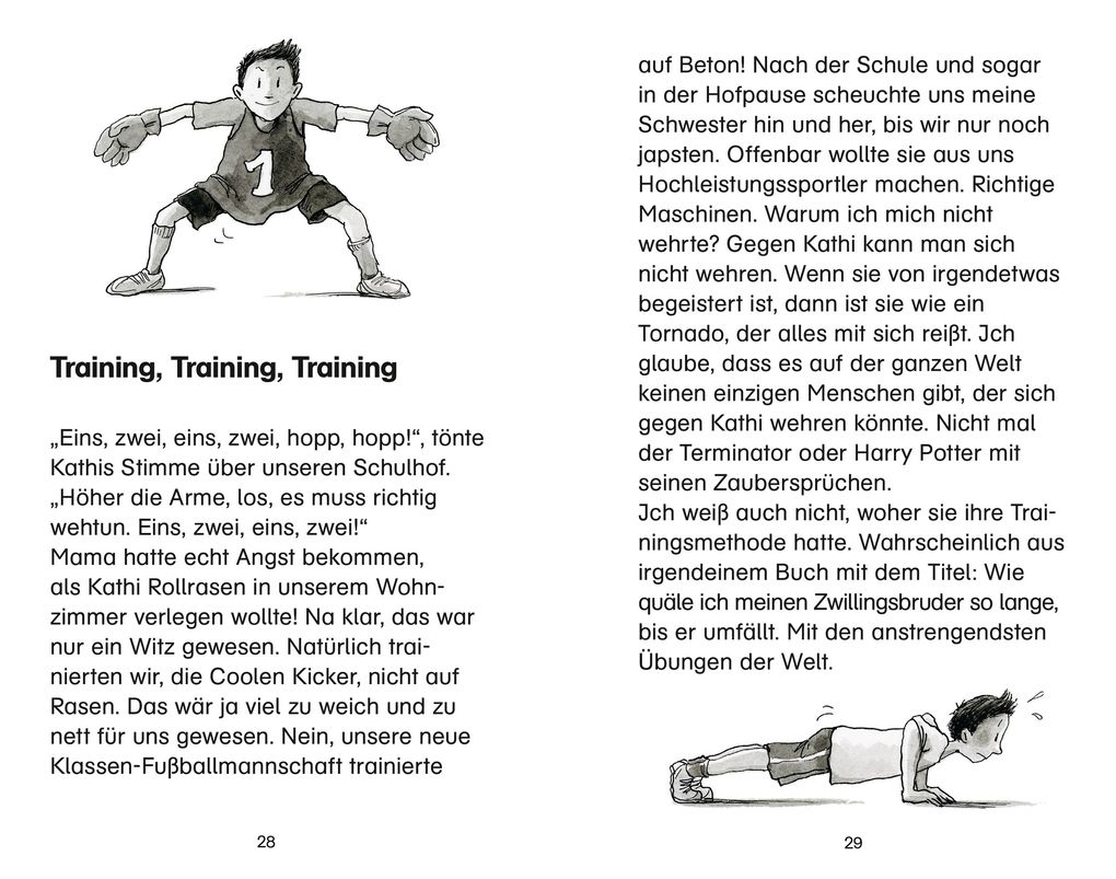 Weitere Ansicht: Zwillinge im Doppelpass. Ulf und Kathi im Fußballfieber | Hubert Schirneck