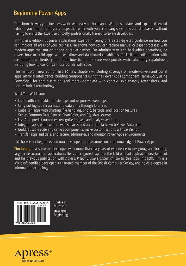 Weitere Ansicht: Beginning Power Apps | Tim Leung