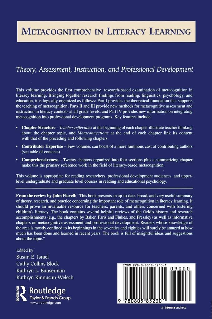 Weitere Ansicht: Metacognition in Literacy Learning