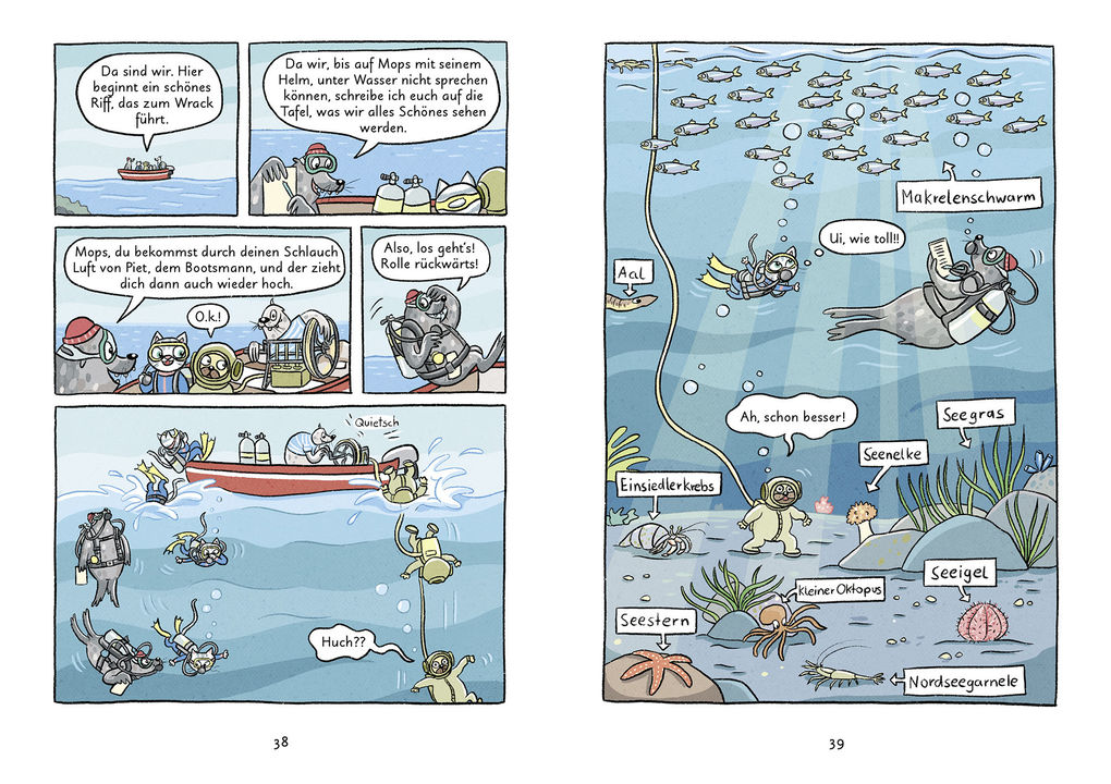 Weitere Ansicht: Mein Abenteuercomic - Mops und Kätt fahren ans Meer | Vera Schmidt