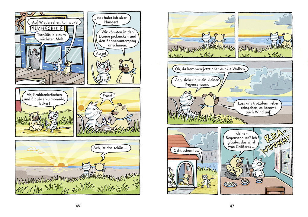 Weitere Ansicht: Mein Abenteuercomic - Mops und Kätt fahren ans Meer | Vera Schmidt