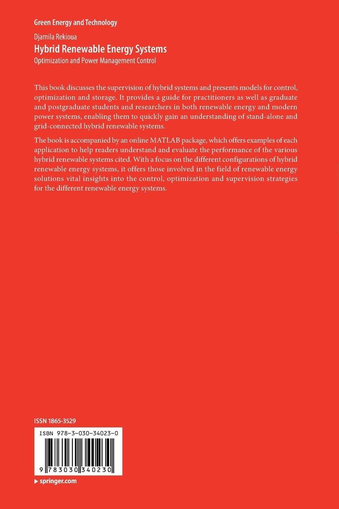 Weitere Ansicht: Hybrid Renewable Energy Systems | Djamila Rekioua