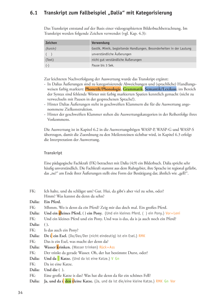 Weitere Ansicht: Weingartner Analyseraster für Spontansprachproben - WASP | Cordula Löffler, Julian Heil