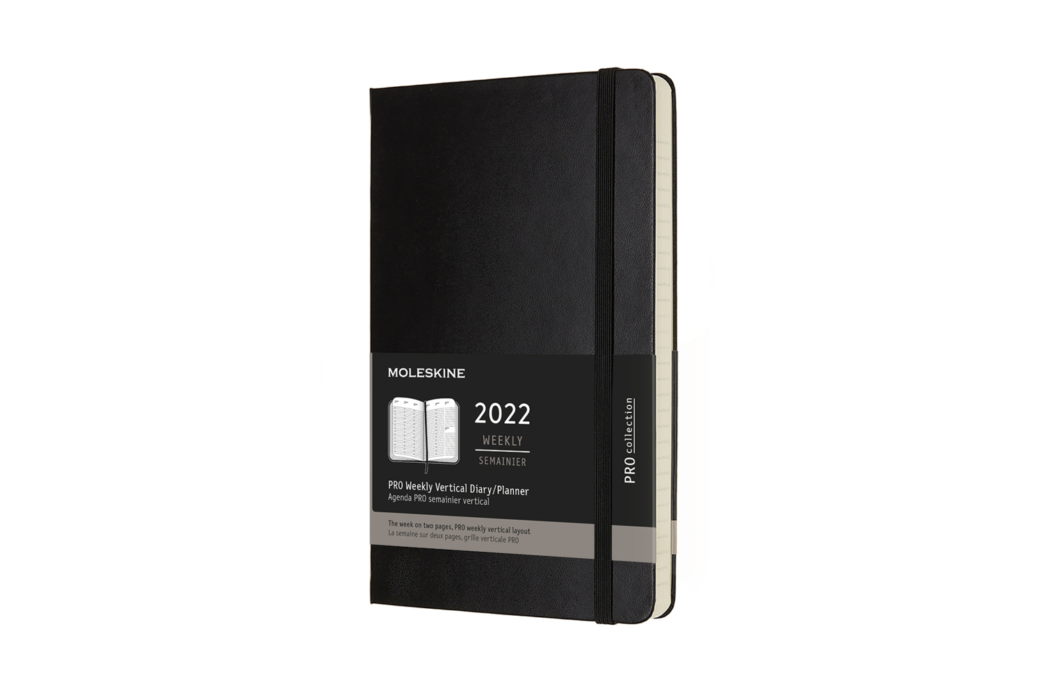 Moleskine 12 Monate Pro Wochen Notizkalender 2022, Pro Large/A5, 1 Wo